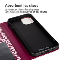 imoshion Étui de télephone portefeuille Design Apple iPhone 15 - Bloom Love Blush