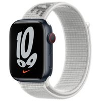 Apple Bracelet Nike Sport Loop Apple Watch Series 1 t/m 9 / SE (38/40/41 mm) | Series 10 / 11 (42 mm) - Black And White