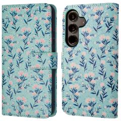 imoshion Étui de téléphone portefeuille Design Samsung Galaxy S24 - Blue Flowers