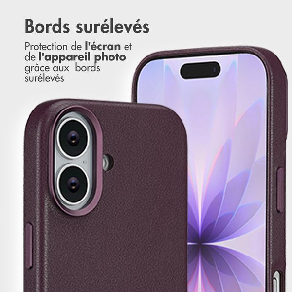 Accezz Étui de télephone portefeuille en cuir 2-en-1 avec MagSafe Apple iPhone 17 - Heath Purple