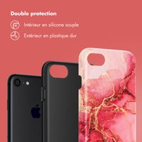 Selencia Coque arrière Vivid Tough iPhone SE (2022 / 2020) / 8 / 7 - Rosy Marble