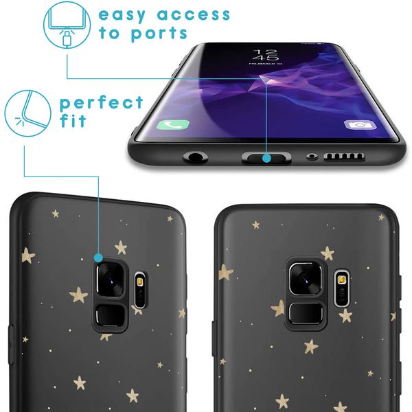 imoshion Coque Design Samsung Galaxy S9 - Etoiles / Noir