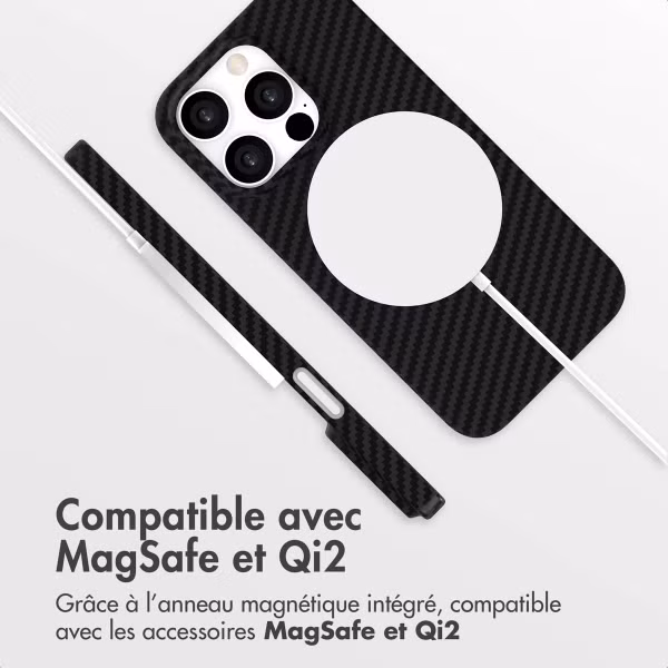 Accezz Coque Kevlar® MagSafe Apple iPhone 15 Pro - Noir