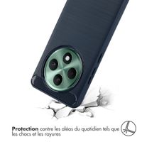 imoshion Coque Brushed Oppo Reno 12F 5G - Bleu foncé