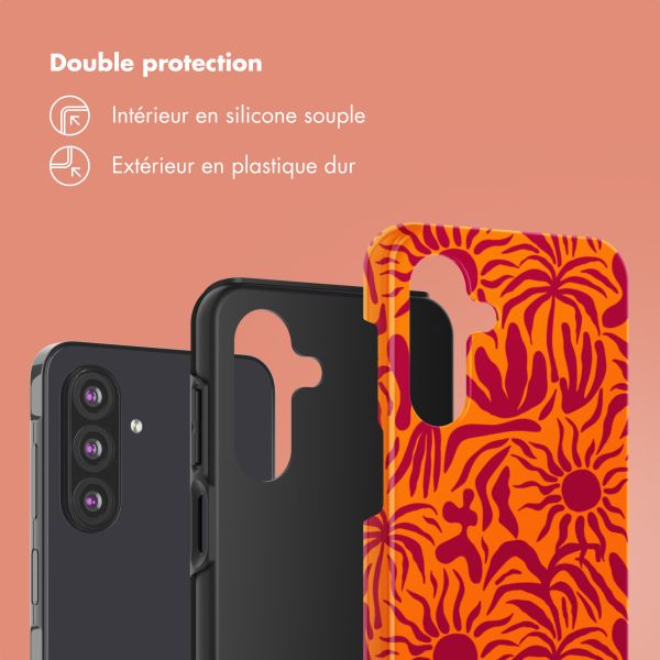 Selencia Coque arrière Vivid Samsung Galaxy A26 - Tropical Vibes Apricot