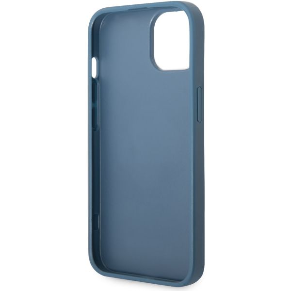 Guess Coque 4G Metal Logo Backcover iPhone 14 - Bleu