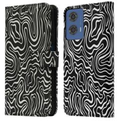 imoshion Étui de téléphone portefeuille Design Motorola Moto G04 / G24 - Black And White