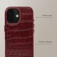 Selencia Coque arrière Croco avec MagSafe Apple iPhone 17 - Burgundy