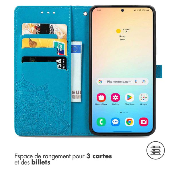 imoshion Etui de télephone Mandala Samsung Galaxy S24 / S25 - Turquoise