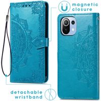 imoshion Etui de télephone Mandala Xiaomi Mi 11 Lite (5G/4G) / 11 Lite 5G NE - Turquoise