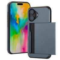 imoshion Coque arrière avec porte-cartes iPhone 16 - Bleu foncé