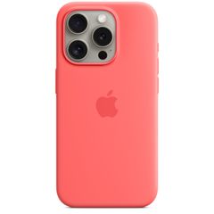 Apple Coque en silicone MagSafe Apple iPhone 15 Pro - Guava