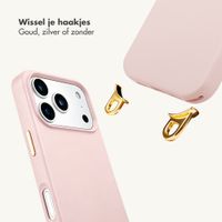 Selencia Coque arrière Rivièra avec MagSafe avec crochets amovibles iPhone 12 / 12 Pro - Sorbet Pink