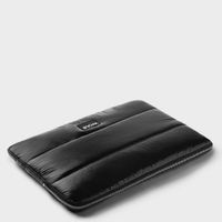 Wouf Quilted Pochette ordinateur 13-14 pouces - Black Glossy