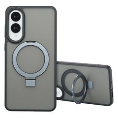 Accezz Coque Ring Stand avec MagSafe Samsung Galaxy S25 Edge - Noir