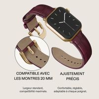 Burga Bracelet en cuir véritable Apple Watch | 38/40/41/42 mm - Mobwife / Gold