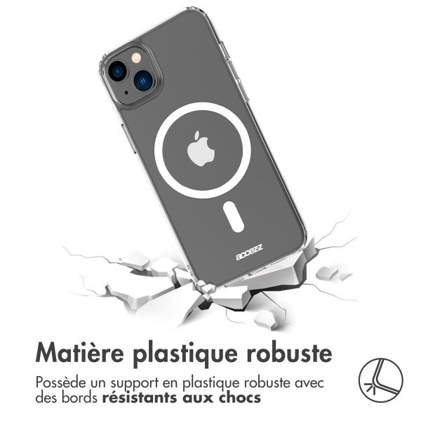 Accezz Coque Clear avec MagSafe iPhone 14 Plus - Transparent