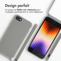 imoshion ﻿Coque en silicone avec cordon iPhone SE (2022 / 2020) / 8 / 7 - Gris clair