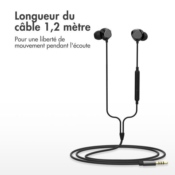 imoshion ﻿Ecouteurs Intra-auriculaires - Ecouteurs filaires - Avec connexion AUX / prise jack 3,5 mm - Noir