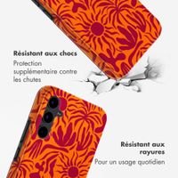 Selencia Coque arrière Vivid Samsung Galaxy A34 (5G) - Tropical Vibes Apricot