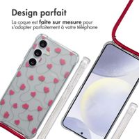 imoshion Coque Design avec cordon Samsung Galaxy S24 - Dusty Rose Connected Hearts