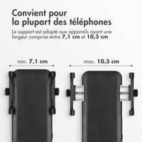 imoshion Support de téléphone pour vélo avec powerbank - Support de téléphone vélo - Powerbank sans fil - 5 000 mAh - Noir