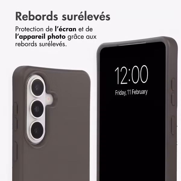 imoshion Coque arrière Color avec cordon amovible et MagSafe Samsung Galaxy S26 - Black Coffee