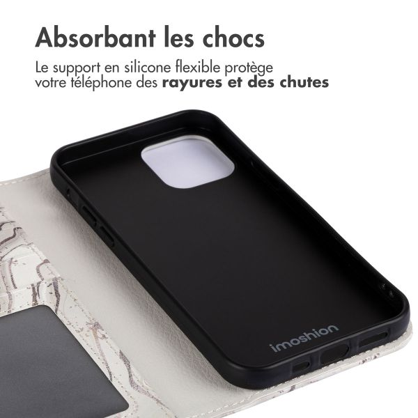 imoshion Étui de téléphone portefeuille Design iPhone 15 - Sandy Marble