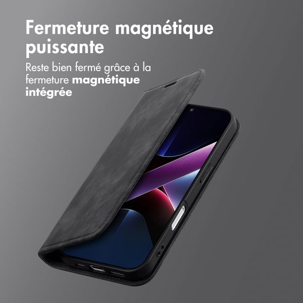 imoshion Étui de téléphone portefeuille Slim Xiaomi Poco X7 Pro - Noir