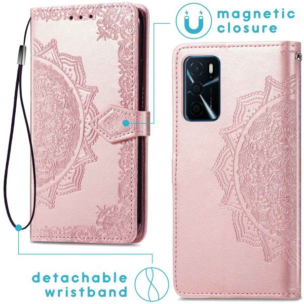 imoshion Etui de téléphone portefeuille Oppo A16(s) / A54s - Rose Dorée