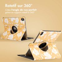 imoshion Coque tablette Design rotatif à 360° Apple iPad Air 5 (2022) / Air 4 (2020) - Yellow Flowers