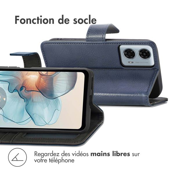 imoshion Étui de téléphone portefeuille Luxe Motorola Moto G24 Power - Bleu foncé