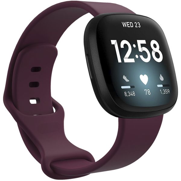 imoshion Bracelet silicone le Fitbit Versa 4 / 3 / Sense (2) - Rouge foncé