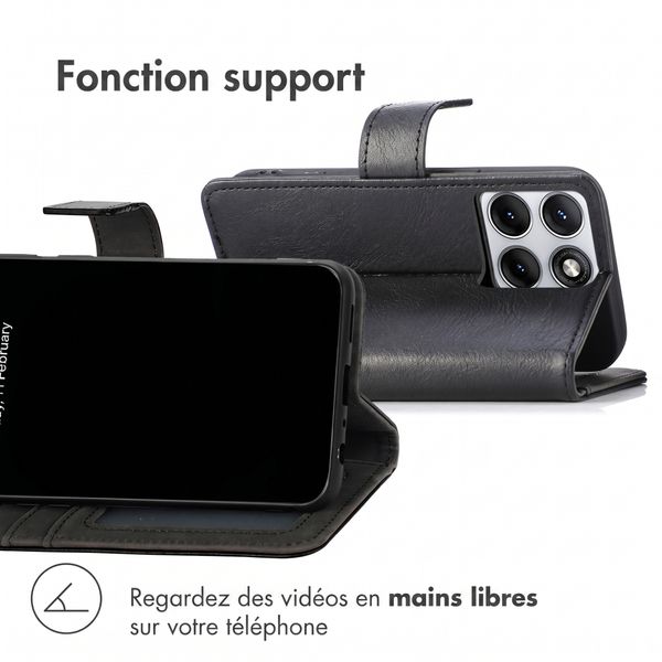 imoshion Étui de télephone portefeuille de luxe Motorola Edge 70 Fusion - Noir