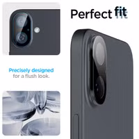 Spigen GLAStR EZ Fit Optik Protection d'objectif de caméra (pack de 2) Apple iPhone 16 Plus - Noir
