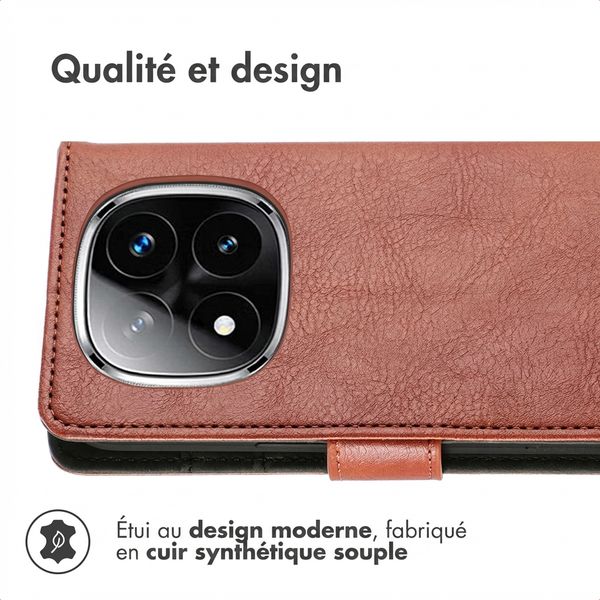 imoshion Étui de télephone portefeuille de luxe Xiaomi Poco X7 - Marron