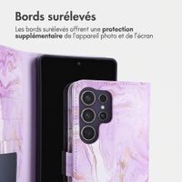 imoshion Étui de télephone portefeuille Design Samsung Galaxy S25 Ultra - Purple Marble
