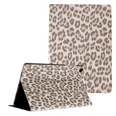 Selencia Coque tablette Sabi avec imprimé léopard Samsung Galaxy Tab A11 Plus - Soft Ivory