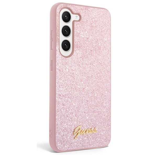 Guess Coque Glitter Flakes Samsung Galaxy S24 - Rose