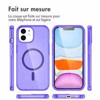 imoshion Coque Pailletée avec MagSafe Apple iPhone 12 (Pro) - Paillettes Violet