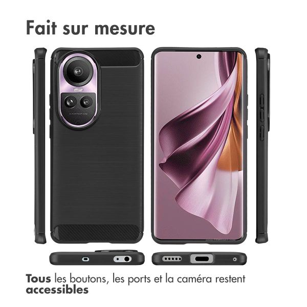 imoshion Coque Brushed Oppo Reno 10 / 10 Pro - Noir