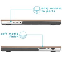 imoshion Coque Design Laptop MacBook Pro 14 pouces (2021 / 2023 M3 chip / 2024 M4 chip) - A2442 / A2779 / A2918 / A3112 / A3185 / A3401 - Light Brown Wood