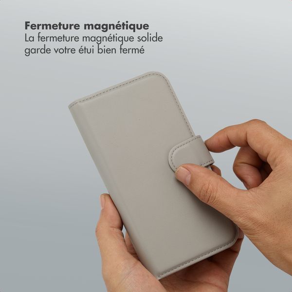 Selencia Étui portefeuille amovible Olyn avec MagSafe Samsung Galaxy S26 Plus - Gris