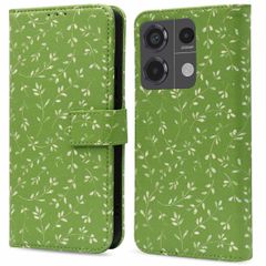 imoshion Étui de télephone portefeuille Design Xiaomi Redmi Note 13 Pro (5G) / Poco X6 - Green Flowers