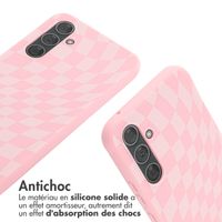 imoshion Coque design en silicone avec cordon Samsung Galaxy A54 (5G) - Retro Pink