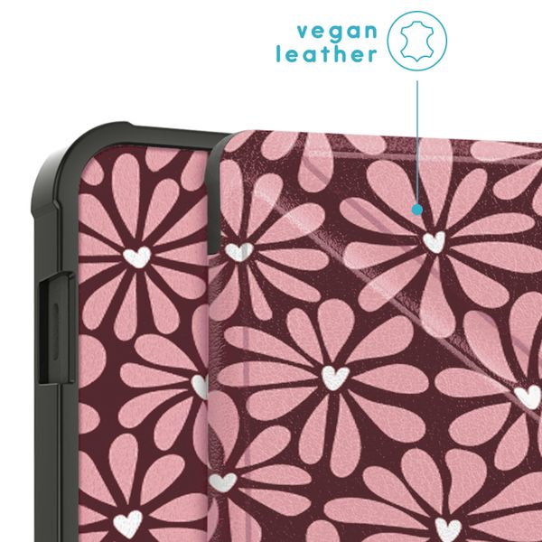 imoshion Étui de liseuse portefeuille design Pliable Kobo Libra Colour - Bloom Love Blush