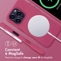 imoshion Coque arrière Color avec cordon amovible et MagSafe Apple iPhone 16 Pro Max - Raspberry