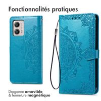 imoshion Etui de téléphone portefeuille Mandala Motorola Moto G53 - Turquoise