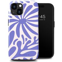 Selencia Coque arrière Vivid Tough iPhone 15  - Modern Bloom Sapphire Blue