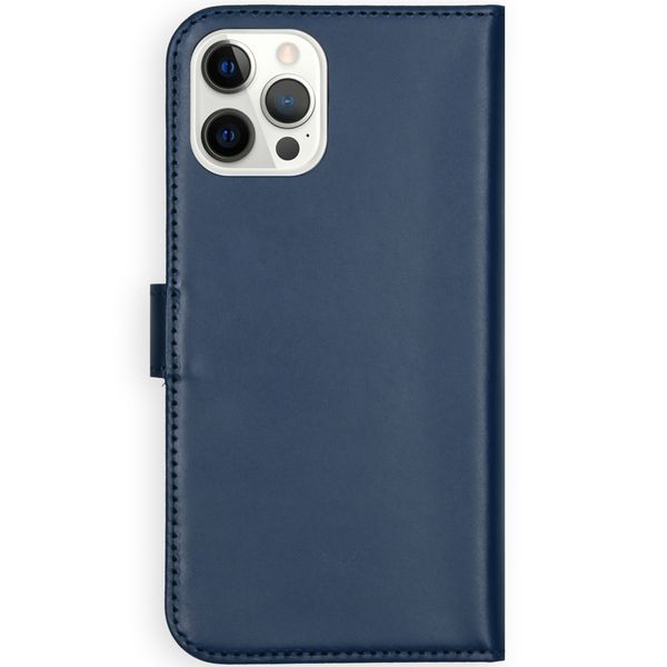 Selencia Étui portefeuille en cuir véritable Apple iPhone 12 Pro Max - Bleu